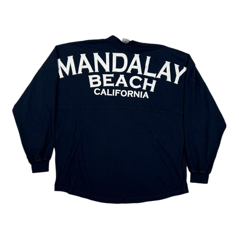 Spirit Jersey Mandalay Beach California Long Sleeve Shirt Size XL Navy Blue
